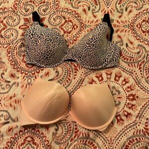 2 BRAS: Ambrielle® strapless & strapped bras (38D)